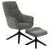 Smuk Fauteuil Relax avec Repose-Pieds Orion Gris Foncé
