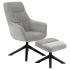 Smuk Fauteuil Relax avec Repose-Pieds Orion Gris Clair