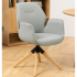 Smuk Chaise de Salle à Manger Pivotante Yrene Gris Clair - Bois