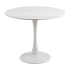 Smuk Table de Salle à Manger Ø 90 cm Jayden Céramique Blanc