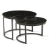 Stozy Set de Table Basse Rumi Marbre Noir U-Pied