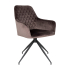 House Collection Velours Chaise de Salle à Manger Pivotante Floki Gris-brun