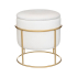 Eazy Living Pouf Ø 42 cm Damond Weiß