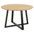 Smuk Eettafel Ø 120 cm Blake Eik - Zwart