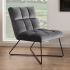 Smuk Velours Fauteuil Katherine Gris