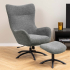 Smuk Fauteuil Relax avec Repose-Pieds Laurel Gris