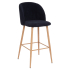 Eazy Living Velours Côtelé Tabouret de Bar Royal Bleu Foncé