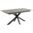 Smuk Table de Salle à Manger Extensible 168-210 cm Kesia Céramique Noir