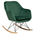 Eazy Living Velours Chaise à Bascule Beaune Vert