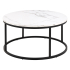 Smuk Couchtisch Ø 80 cm Rowan Marmor Weiß