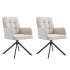 Stozy Eetkamerstoel Draaibaar Colt Beige - 2 Stuks