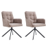 Stozy Eetkamerstoel Draaibaar Colt Zand - 2 Stuks