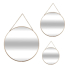 Eazy Living 3er Set Wandspiegel Roan Gold