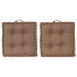 Eazy Living Vloerkussen 40 x 40 cm Tiago Taupe - 2 Stuks