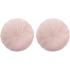 Eazy Living Coussin en Velours Ø 40 cm Tulize Rose - 2 Pcs