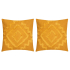Eazy Living Coussin Décoratif 40 x 40 cm Cerise Jaune - 2 Pièces