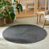 Northrugs Tapis Ø 150 cm Braided Trenzado Gris Foncé