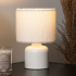 Eazy Living Bouclette Lampe de Table Liliane Blanc