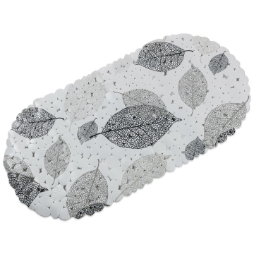 Baytex Antislip Badmat Grey Leaves 69 cm x 35 cm