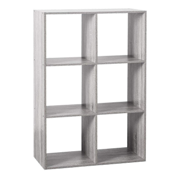 Eazy Living Bibliothèque Avec 6 Compartiments Nina Gris