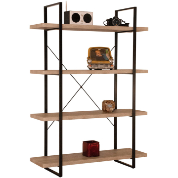 Furnistyle Étagère De Rangement Bibliothèque À 4 Niveaux Occa