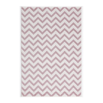 Livone Tapijt 120 cm x 180 cm Happy Rugs Zick Roze - Wit