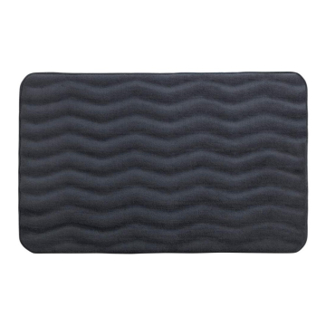 Wenko Tapis de Bain Waves 50 x 80 cm Anthracite