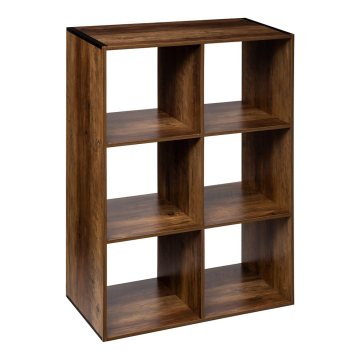 Eazy Living Bibliothèque Avec 6 Compartiments Nina Brun Foncé