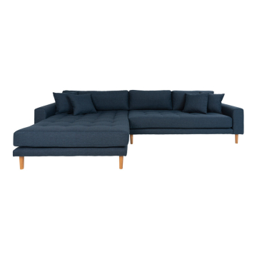 House Collection Hoekbank Milo Lounge Sofa Links Donker Blauw