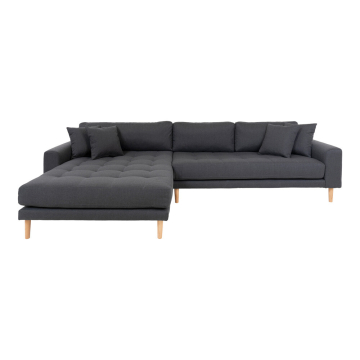 House Collection Hoekbank Milo Lounge Sofa Links Donker Grijs