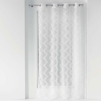 Voilage Intérieur 140 x 280 cm Zigzag Blanc