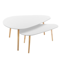 Eazy Living Set Van 2 Salontafels Hugo Wit