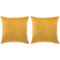 Eazy Living Coussin 40 cm x 40 cm Francine Jaune - 2 Pièces