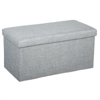 Eazy Living Poef + Opbergbox Elden Licht Grijs 
