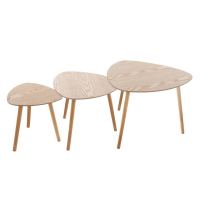 Eazy Living Set Van 3 Tafeltjes Tiago Hout