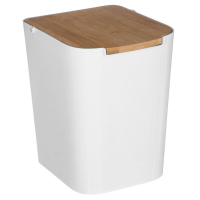 Eazy Living Poubelle Anton 5L Bambou Blanc