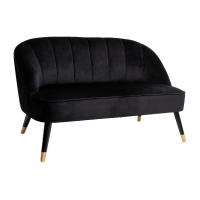 Eazy Living Velvet 2-zitsbank Fara Zwart
