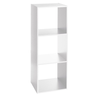 Eazy Living Bibliothèque Avec 3 Compartiments Theo Blanc