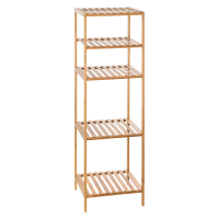 Eazy Living Etagère de Rangement Multifonctionnel pour Salle de Bain Bambou 5 Niveaux