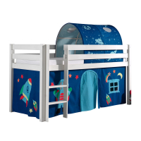 Dream Tree Lit Mi-Hauteur Avec Tunnel 90 x 200 cm Zita Space