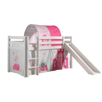 Dream Tree Lit Mi-Hauteur Avec Toboggan & Tunnel  90 x 200 cm Zita Princess