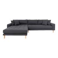 House Collection Ecksofa Milo Lounge Sofa Links Dunkelgrau