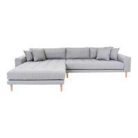 House Collection Canapé d'Angle Milo Lounge Sofa Gauche Gris Clair