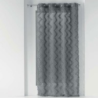Voile Vorhang 140 x 280 cm Zigzag Grau 