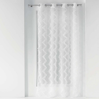 Voile Vorhang 140 x 240 cm Zigzag Weiß