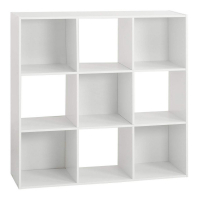 Eazy Living Bibliothèque avec 9 Compartiments Cassien Blanc