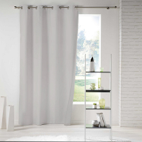 Vorhang mit Ösen 140 cm x 260 cm Savona Weiß 