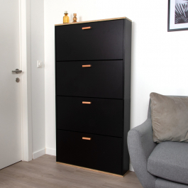 Milton & Oldbrook Prato schoenenkast donkerbruin