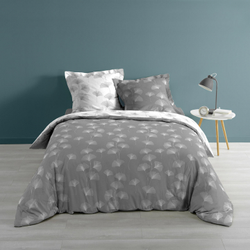 Dekbedovertrek Grey Flower 240 cm x 220 cm
