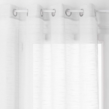 Eazy Living Glasgordijn 140 cm x 240 cm Met Ringen Noelle Wit